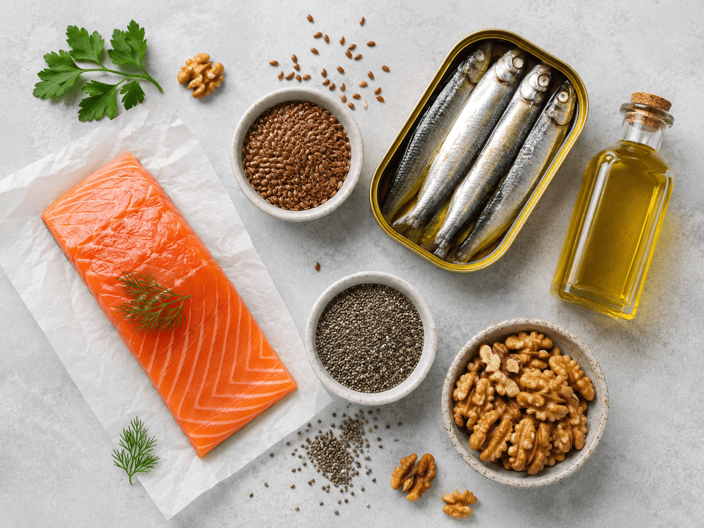 Omega-3-Fettsäuren für Herz Gehirn und Augen